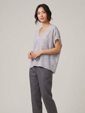 Joie 100% Silk Zebra Print V-Neck Dolman Blouse